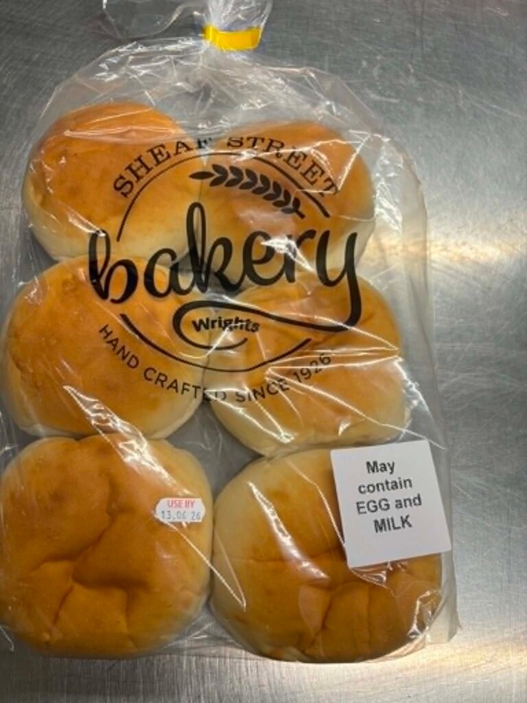 wrights pack of 6 baps